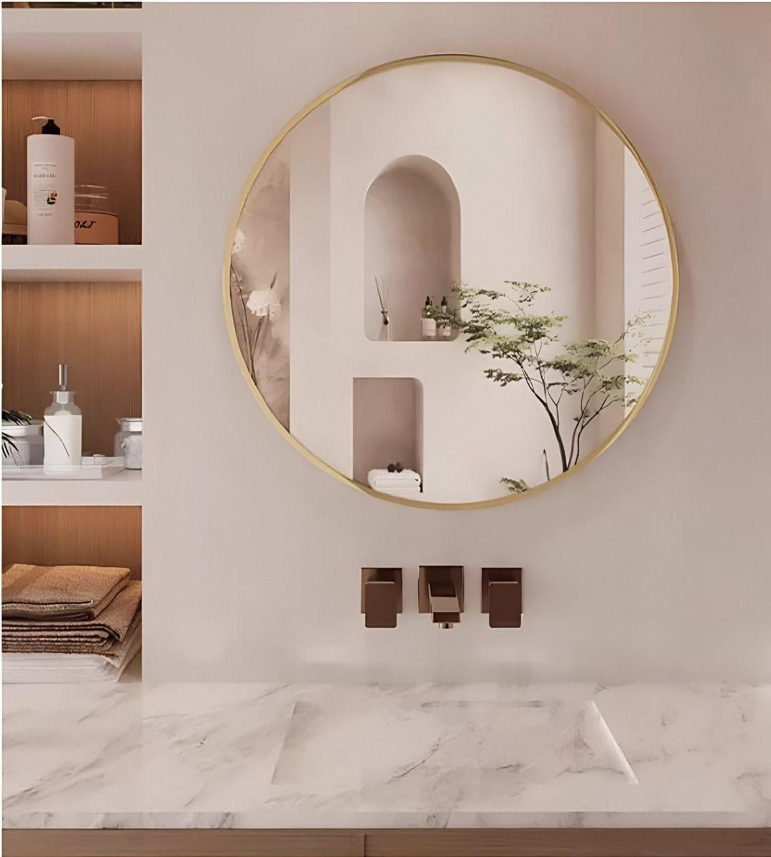 Espejo Redondo Pared Decorativo Moderno Entrada Baño Jhn-9