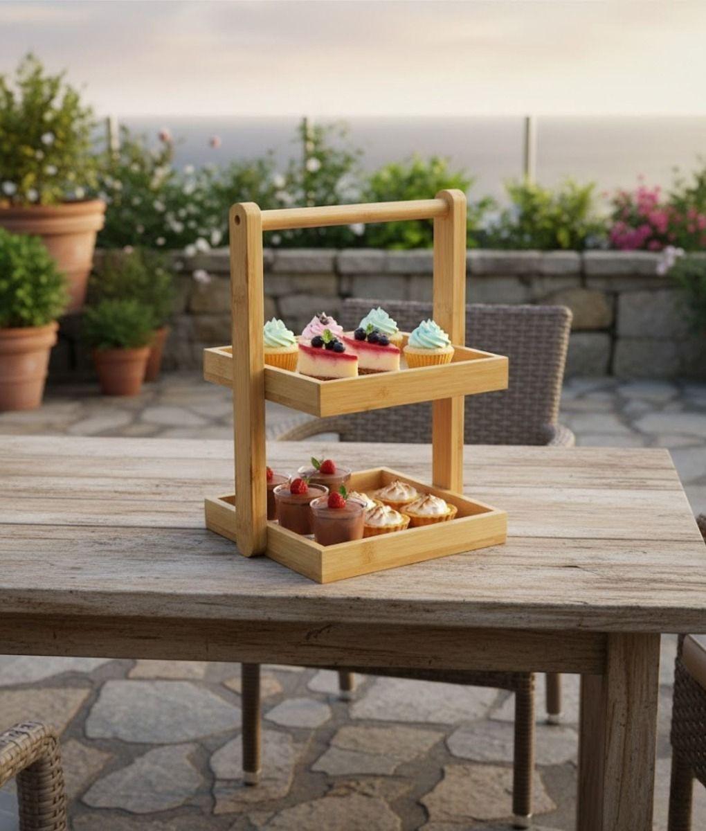 Bandeja Decorativa Organizador Versátil 2 Niveles Asa Jhn-5