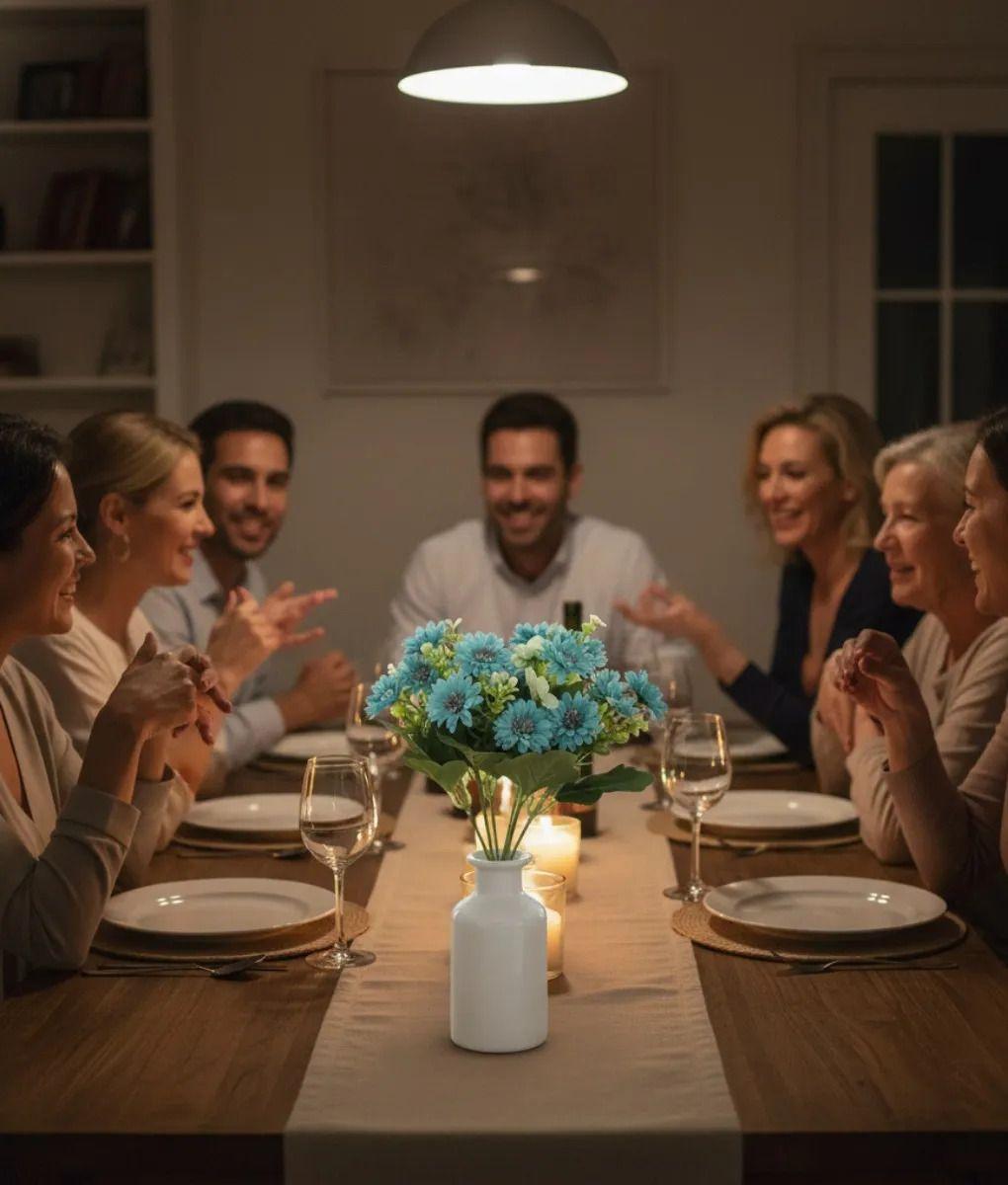 Set 4 Adorno Floral Artificial Decoración Ramo Elegante Jhn-3