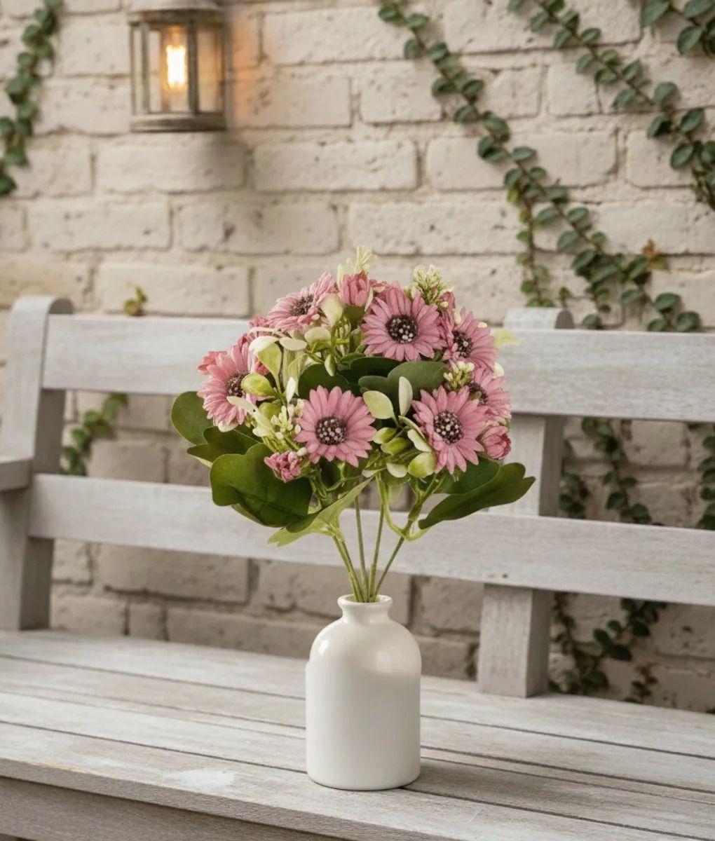 Set 4 Adorno Floral Artificial Decoración Ramo Elegante Jhn-5