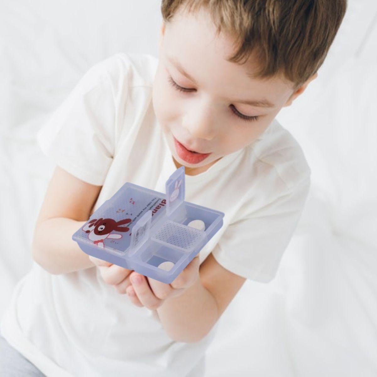 SET 6 PASTILLERO MINI ANIMADO TRANSPARENTE PORTATIL LAU-4