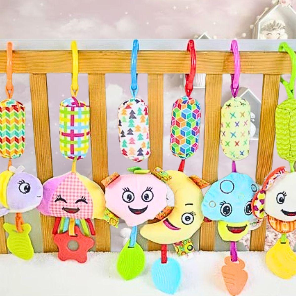 Set 2 Sonajero Móvil Musical Cuna Carrito Estimular Bebe Lau-2