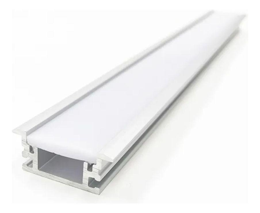 Perfil Embutir Piso Tiras LED 3 Mts Compacto Decoración Jhn-0