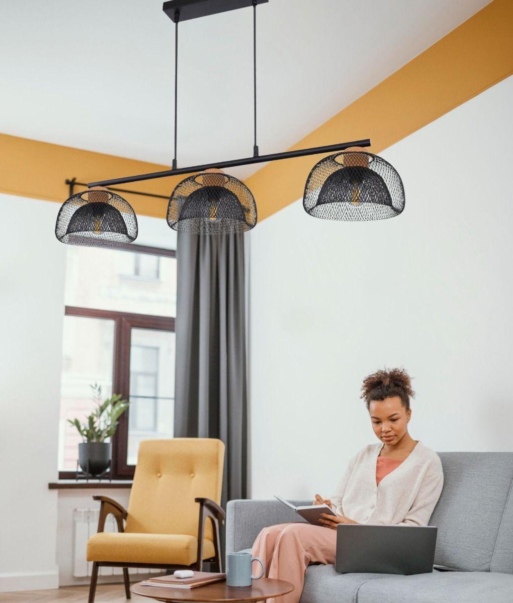 Lámpara Colgante Estilo Vintage Rústica Diseño Rejilla Jhn-4