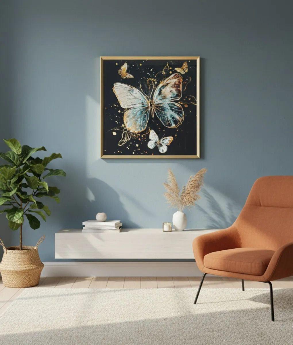 Cuadro Decorativo Pared Sinfonía Mariposas Cósmico Jhn-5