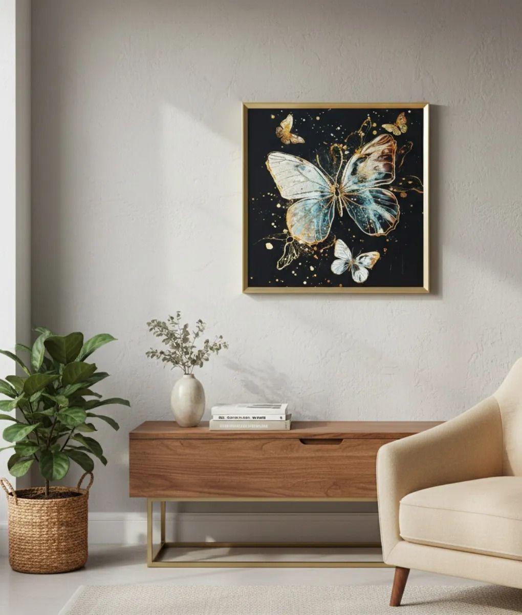 Cuadro Decorativo Pared Sinfonía Mariposas Cósmico Jhn-7