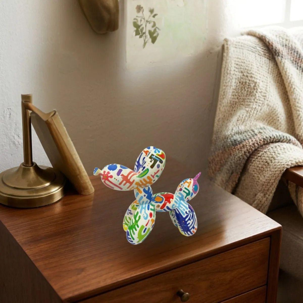 Figura Escultórica Perro Globo Adorno Mesa Escritorio ALJ-4
