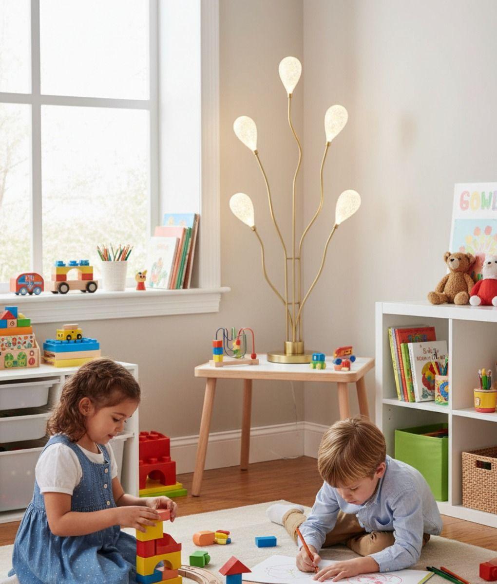 Lámpara Pie Moderna Decorativa Diseño Orgánico Jhn-2