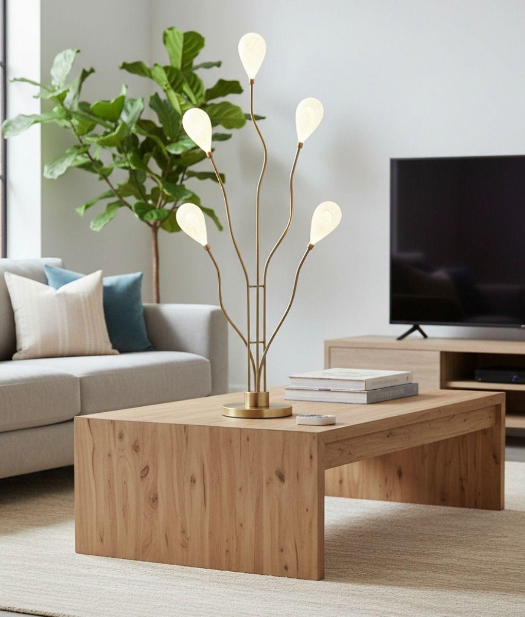 Lámpara Pie Moderna Decorativa Diseño Orgánico Jhn-4