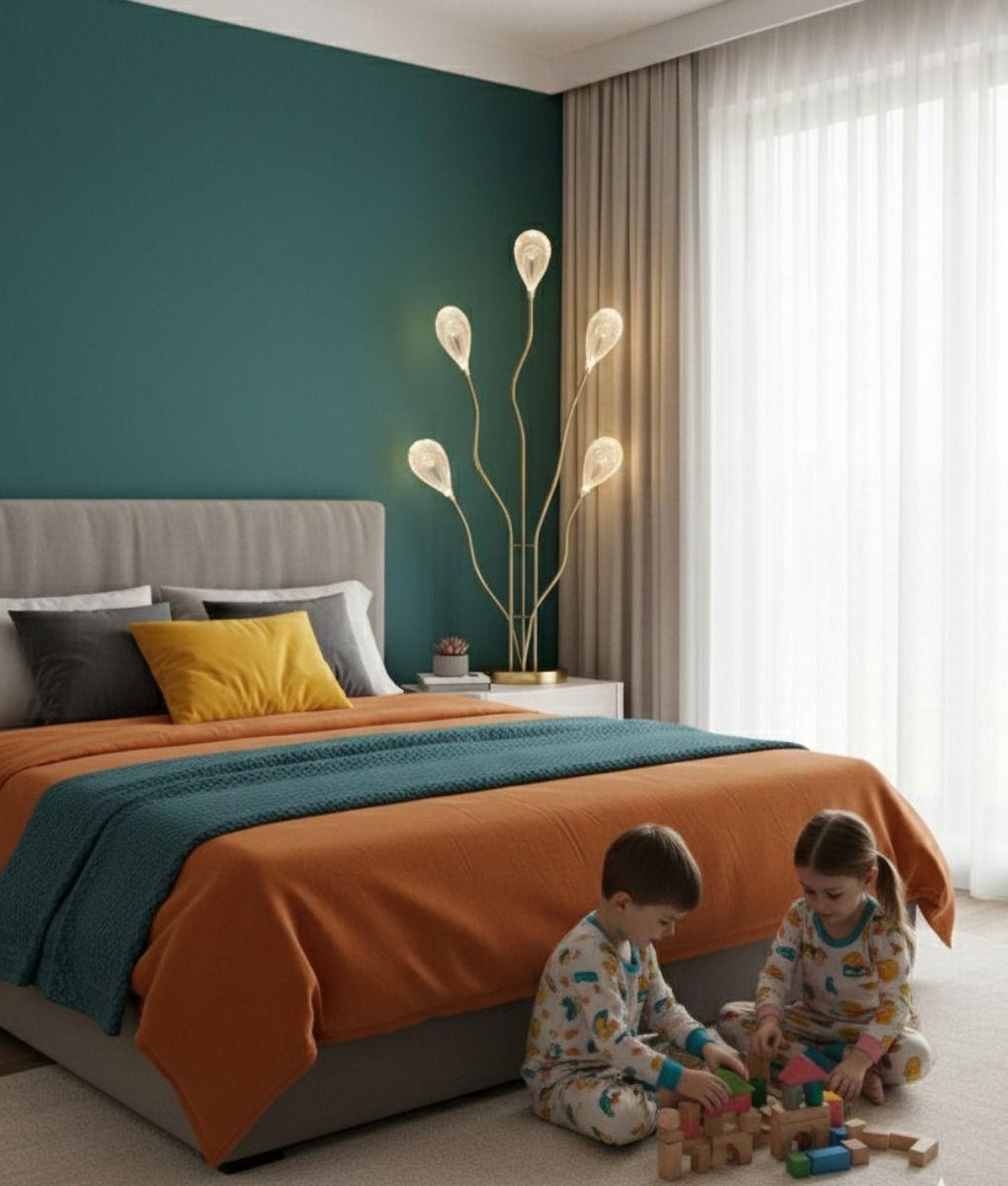 Lámpara Pie Moderna Decorativa Diseño Orgánico Jhn-9