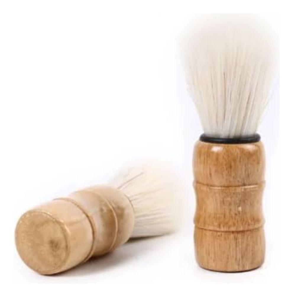 PACK 12 BROCHAS PARA BARBERIA MANGO DE MADERA AFEITADO LAU-3
