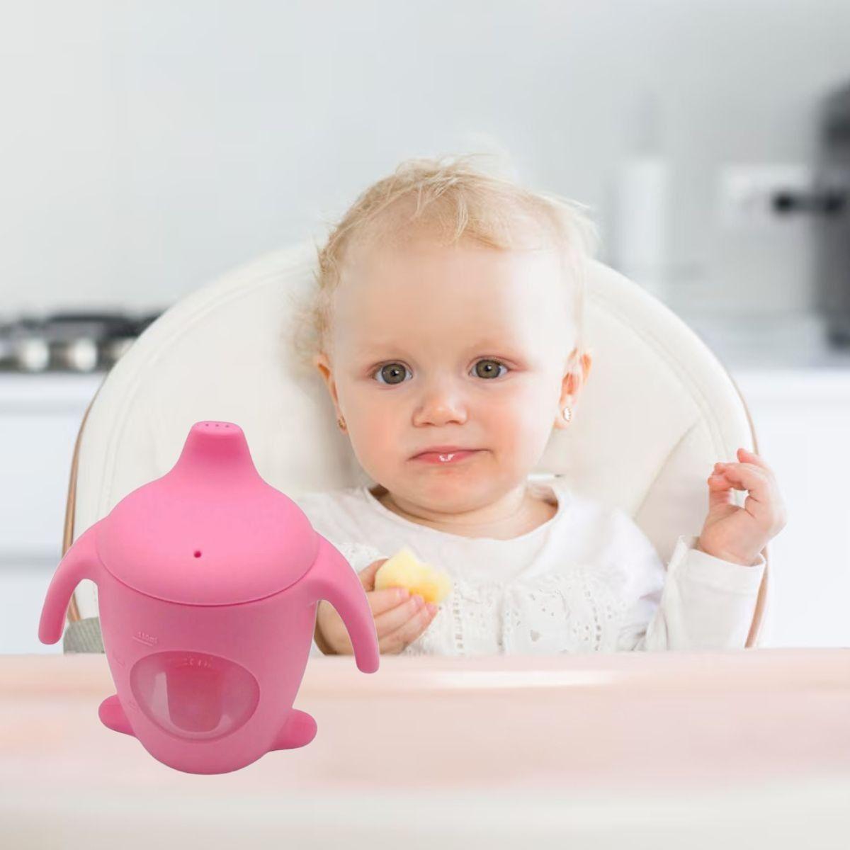 SET 2 VASOS ANTIDERRAME CON BOQUILLA ASA DIVERTIDO BEBE LAU-2