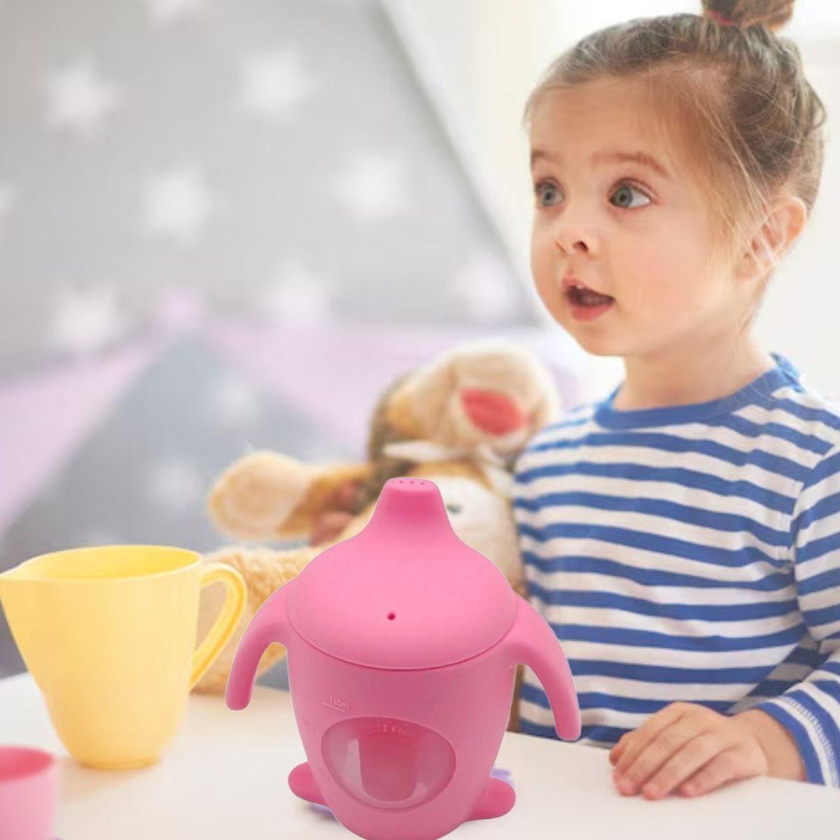 SET 2 VASOS ANTIDERRAME CON BOQUILLA ASA DIVERTIDO BEBE LAU-4