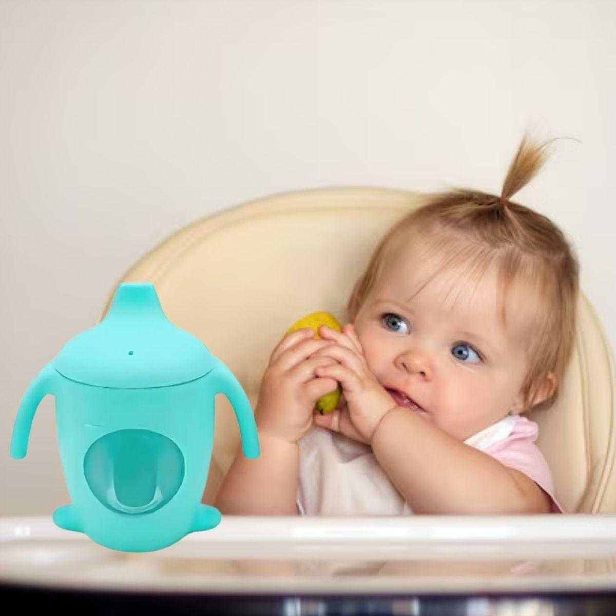 SET 2 VASOS ANTIDERRAME CON BOQUILLA ASA DIVERTIDO BEBE LAU-5