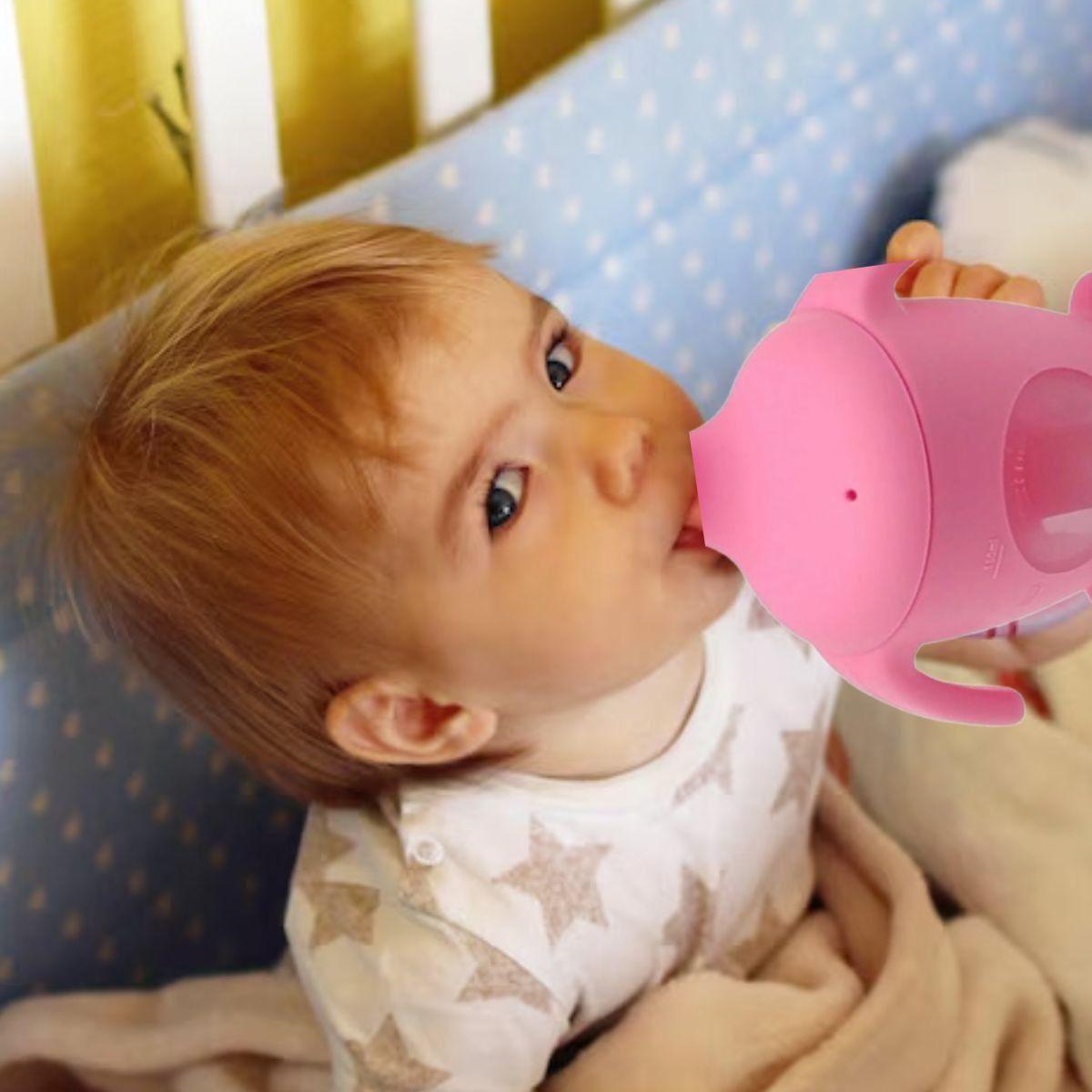 SET 2 VASOS ANTIDERRAME CON BOQUILLA ASA DIVERTIDO BEBE LAU-6