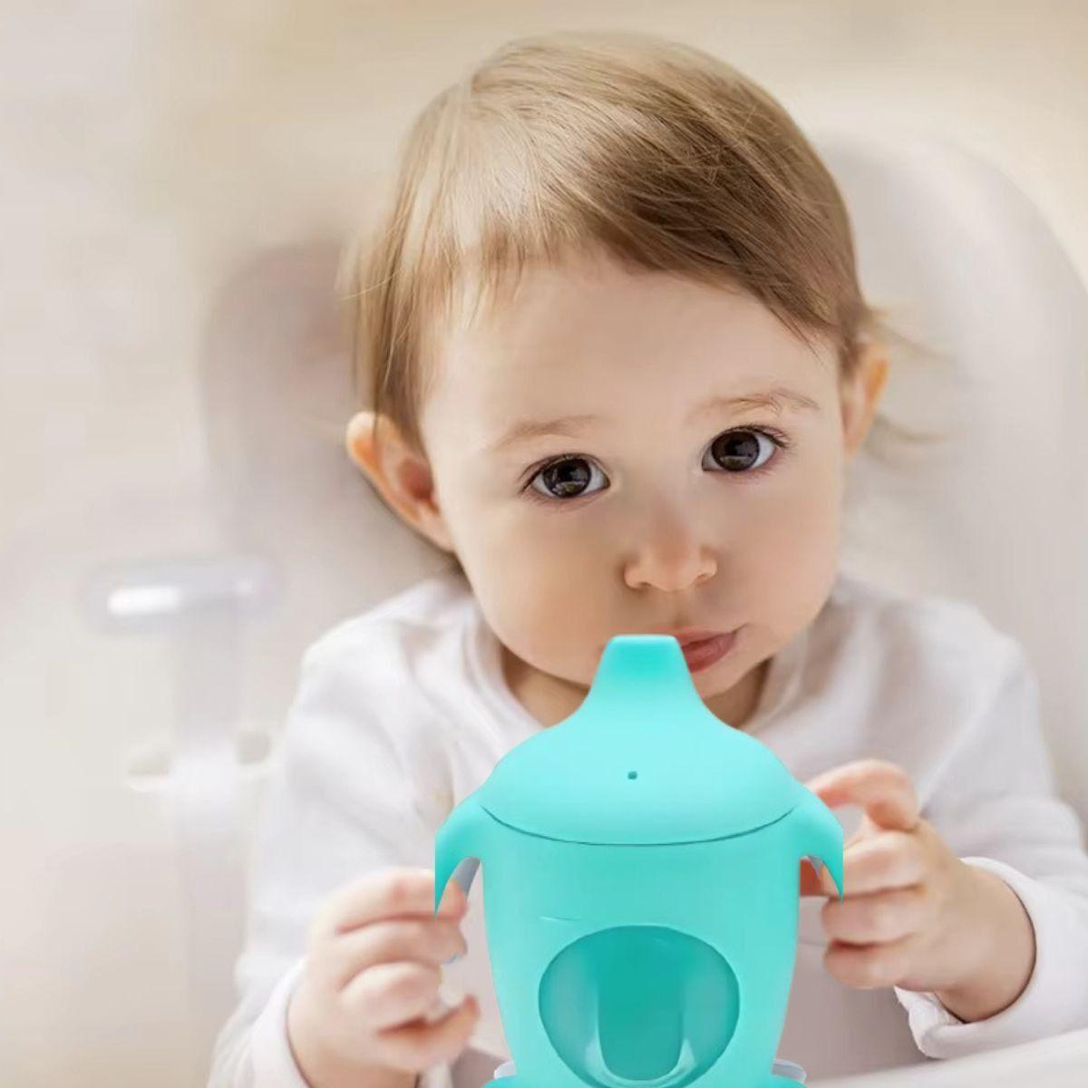 SET 2 VASOS ANTIDERRAME CON BOQUILLA ASA DIVERTIDO BEBE LAU-7