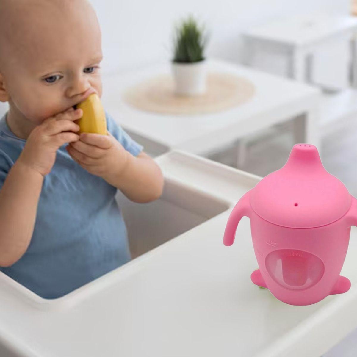 SET 2 VASOS ANTIDERRAME CON BOQUILLA ASA DIVERTIDO BEBE LAU-8