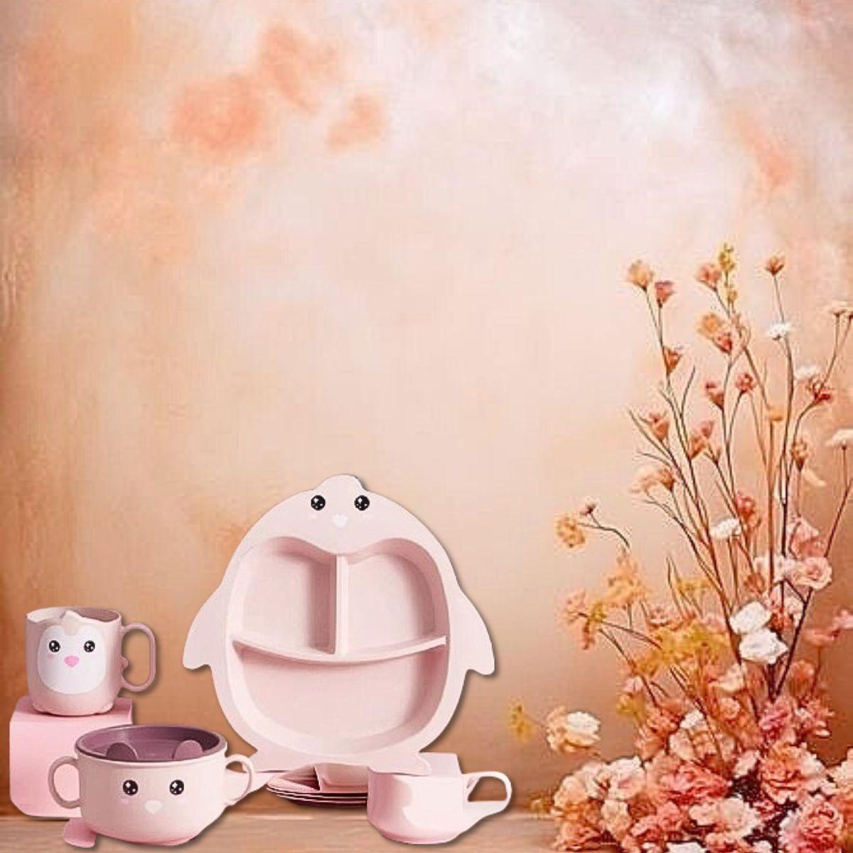 Set 3 Platos Silicona Forma Pingüino Entrenamiento Niños Lau-5