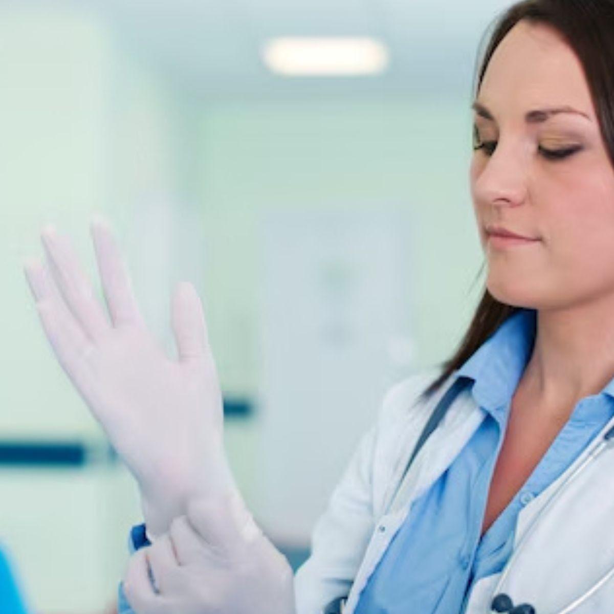 PACK GUANTES DE LATEX 100 PCS TALLA L DESCARTABLE LAU-8