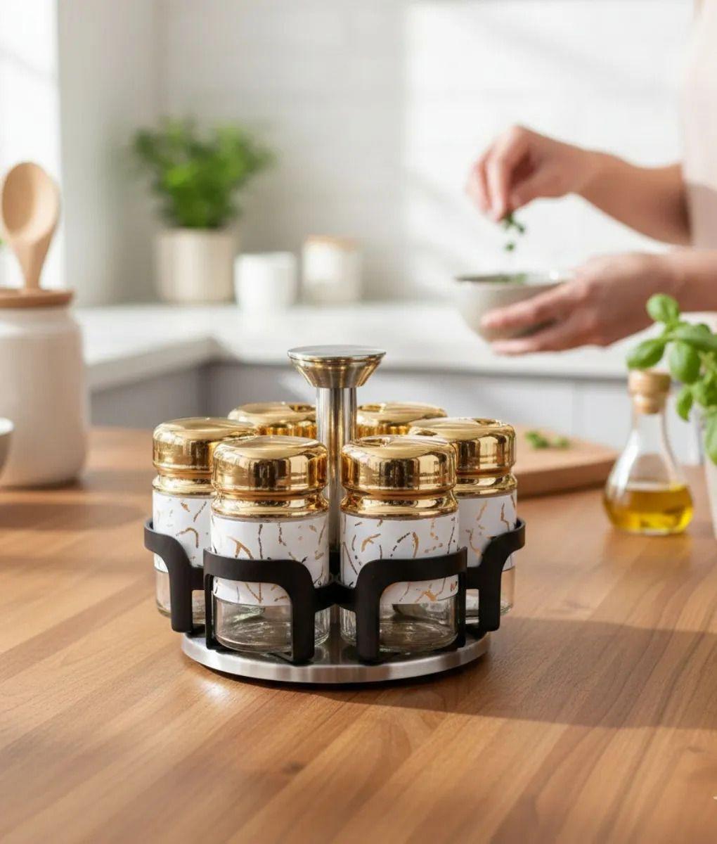 Especiero Juego Organizador Condimentos Diseño Elegante Jhn-9