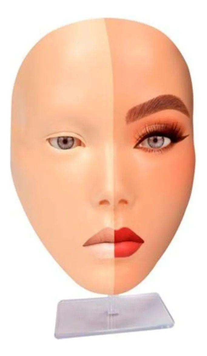 Set de Practica de Maquillaje Rostro Grande de Silicona Lau-3