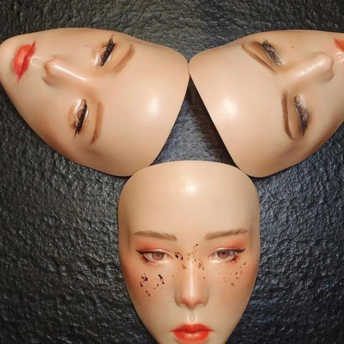 Set de Practica de Maquillaje Rostro Grande de Silicona Lau-6