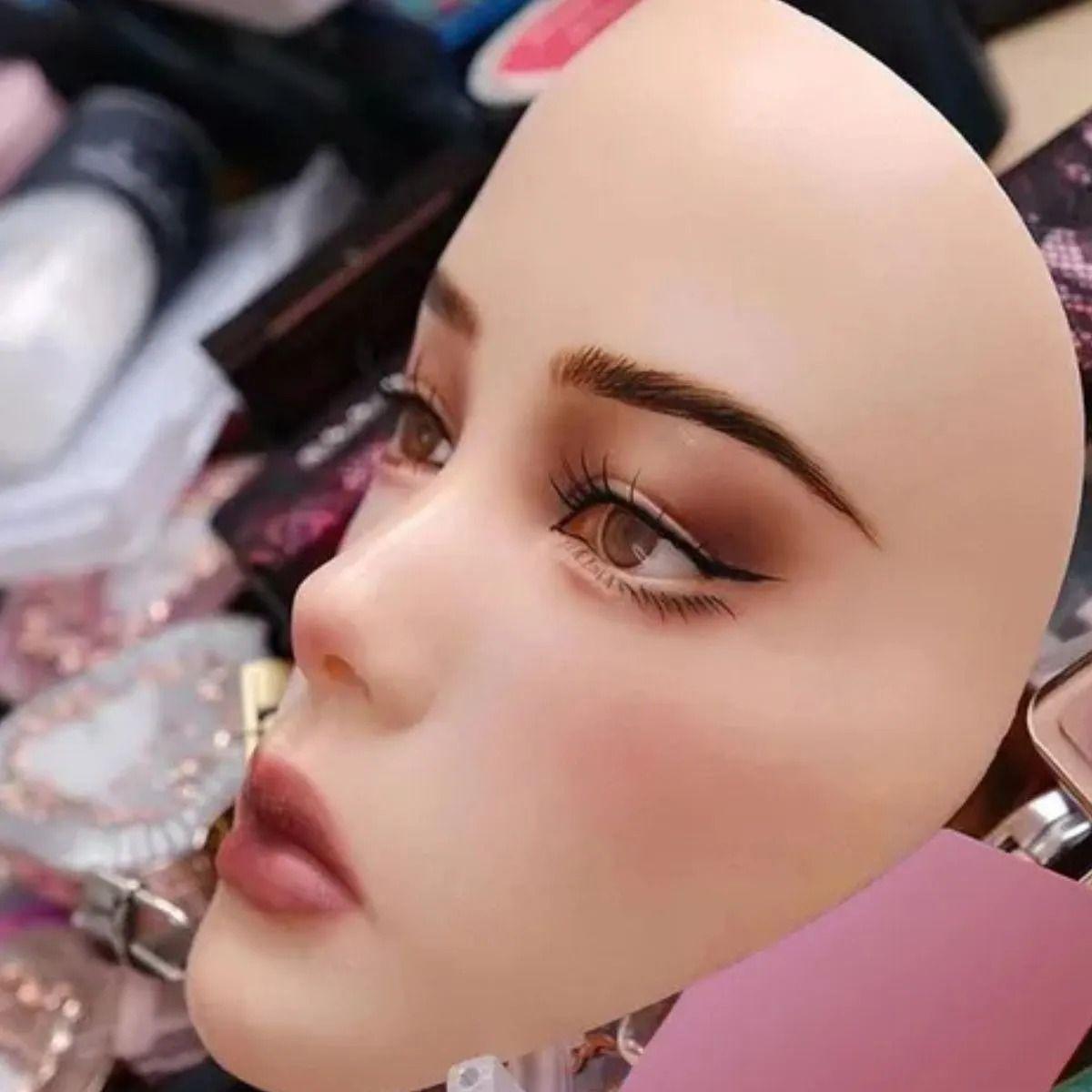 Set de Practica de Maquillaje Rostro Grande de Silicona Lau-7