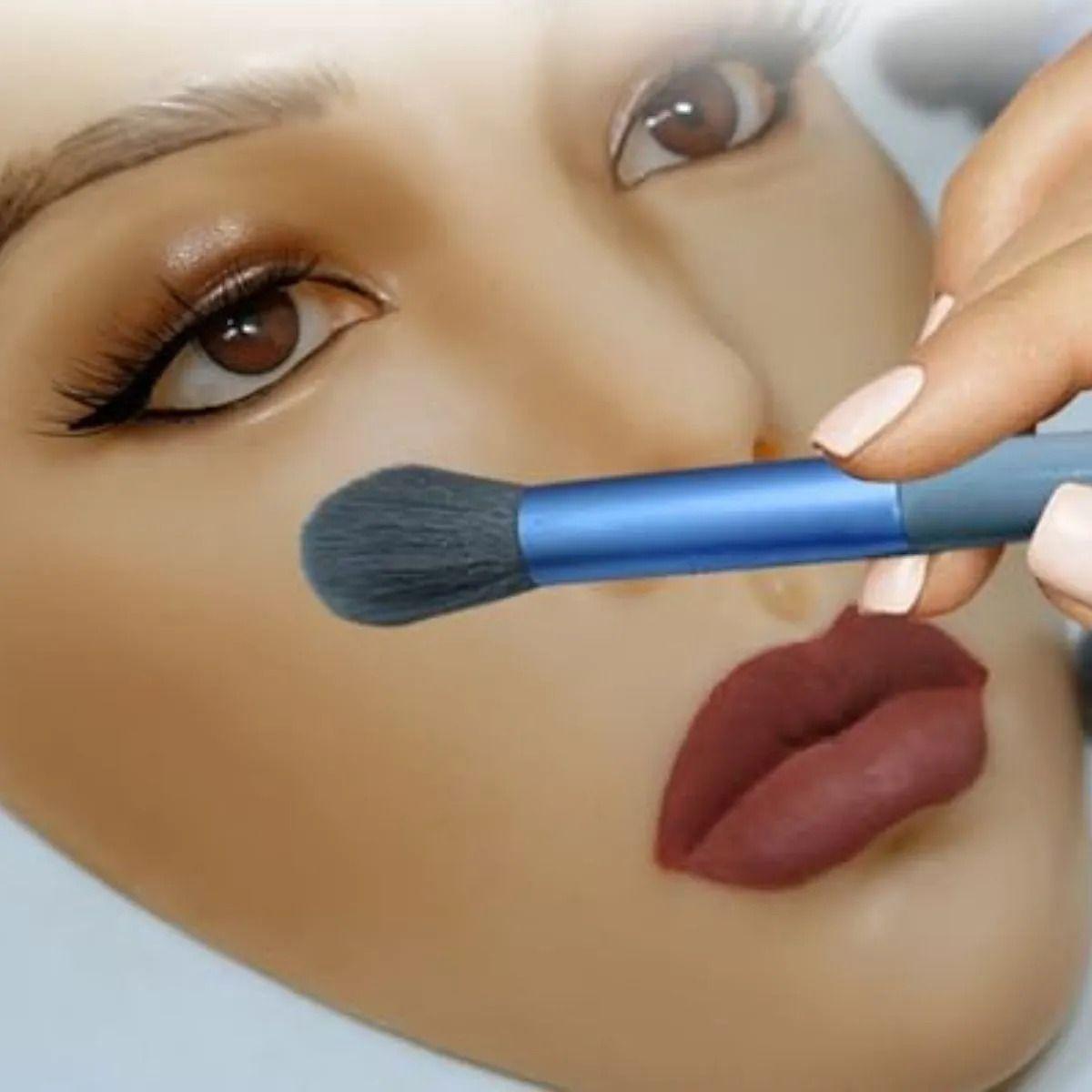 Set de Practica de Maquillaje Rostro Grande de Silicona Lau-8