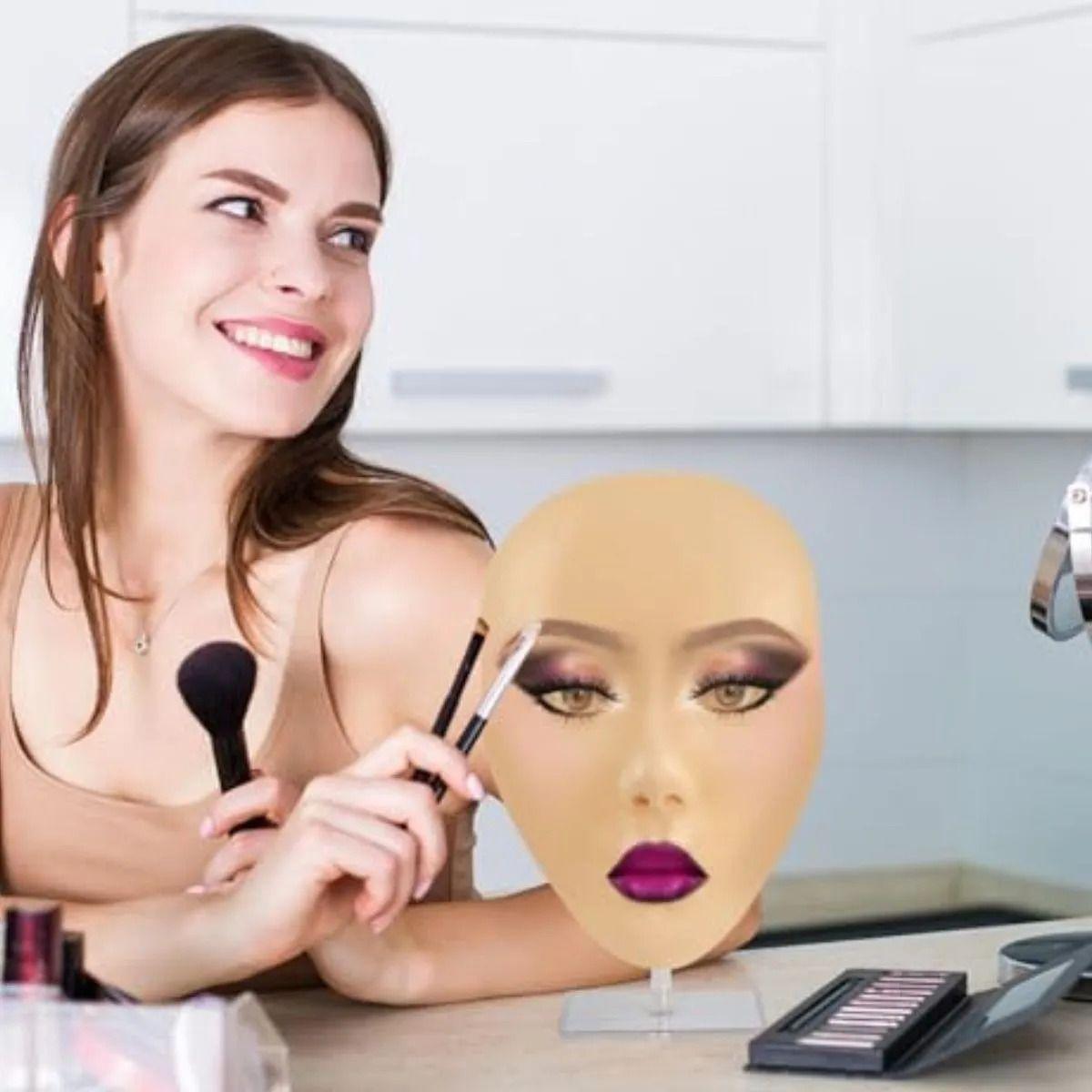 Set de Practica de Maquillaje Rostro Grande de Silicona Lau-9