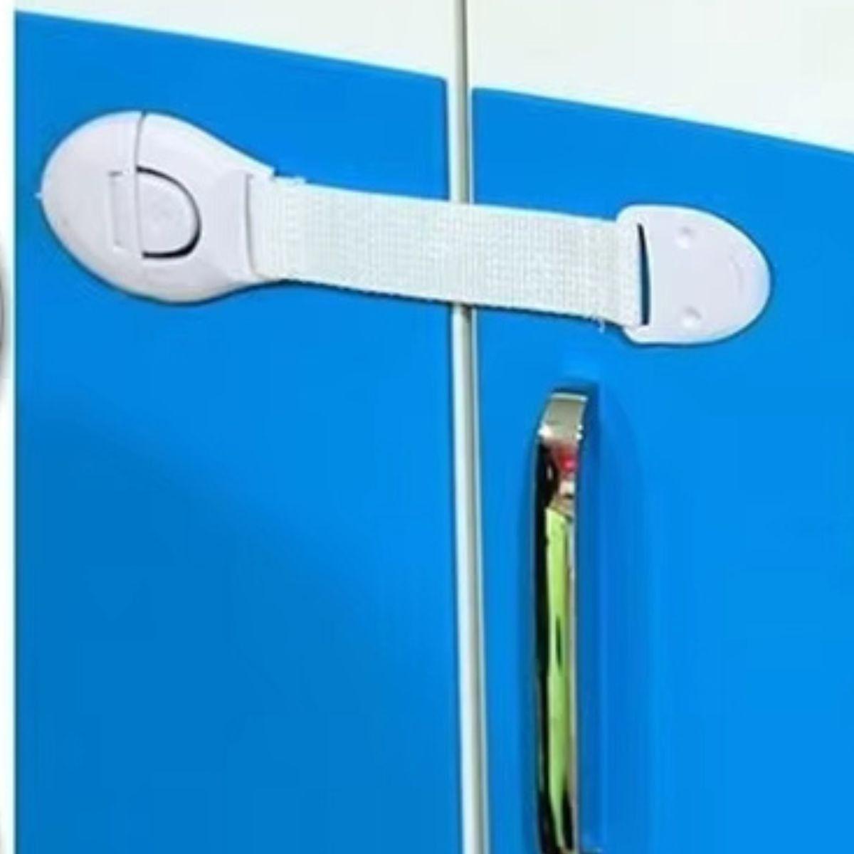 SET 8 CERRADURAS DE SEGURIDAD ADHESIVA CAJONES PUERTAS LAU-8