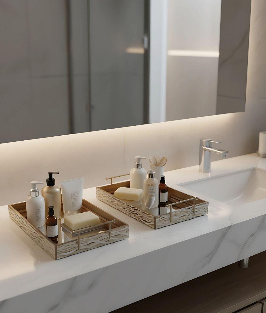 Set 2 Bandejas Decorativas Diseño Elegante Funcional Jhn-6