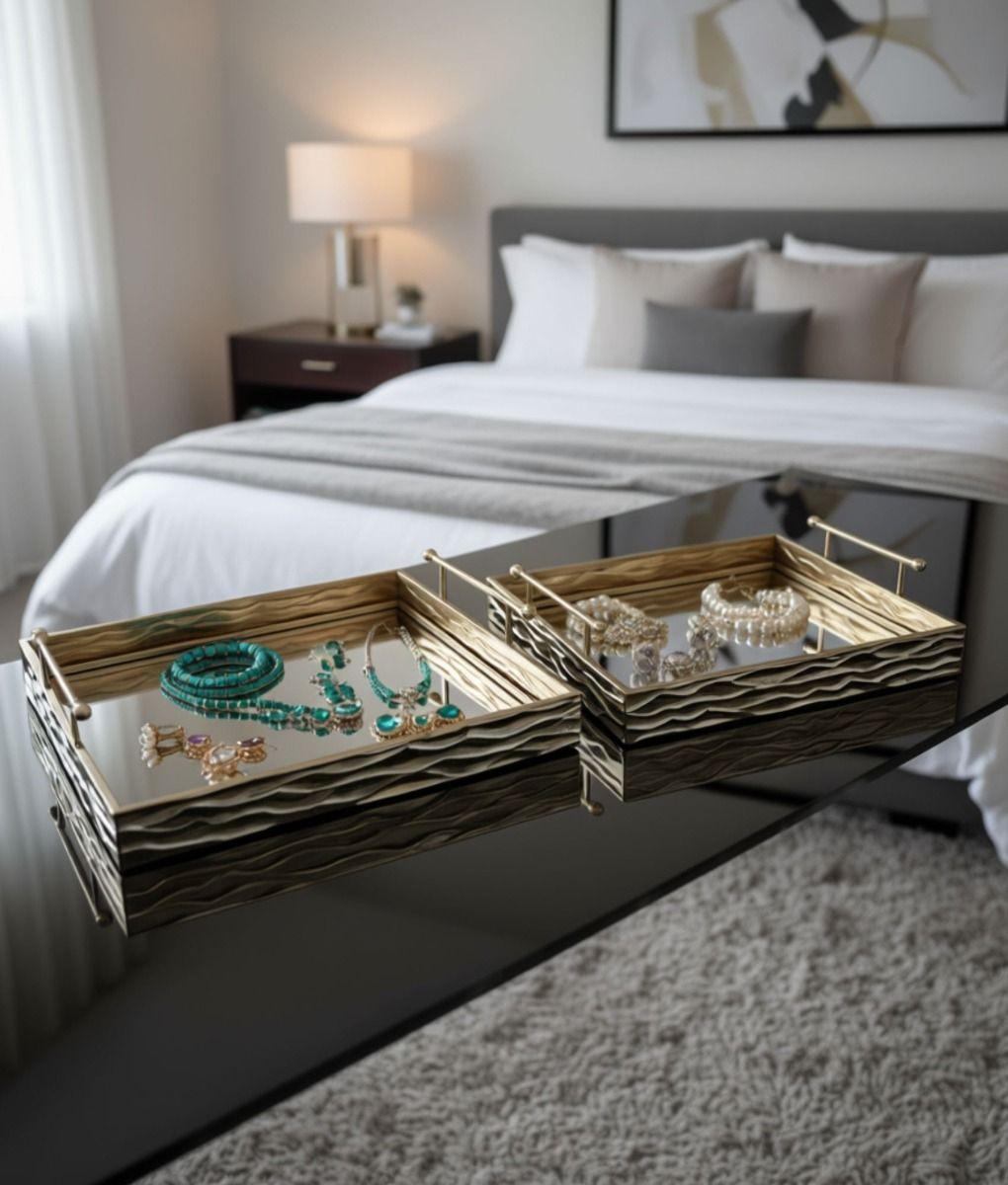 Set 2 Bandejas Decorativas Diseño Elegante Funcional Jhn-9