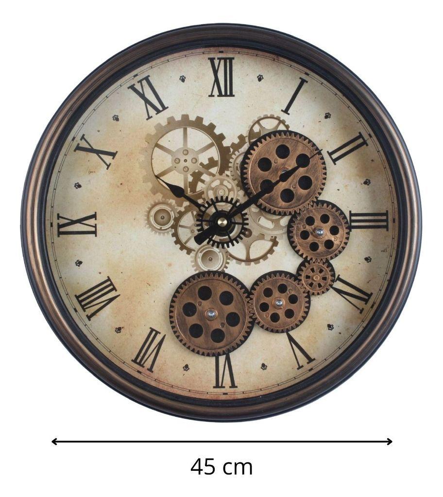 Reloj Pared Decorativo Engranaje Redondo Silencioso Jhn-9