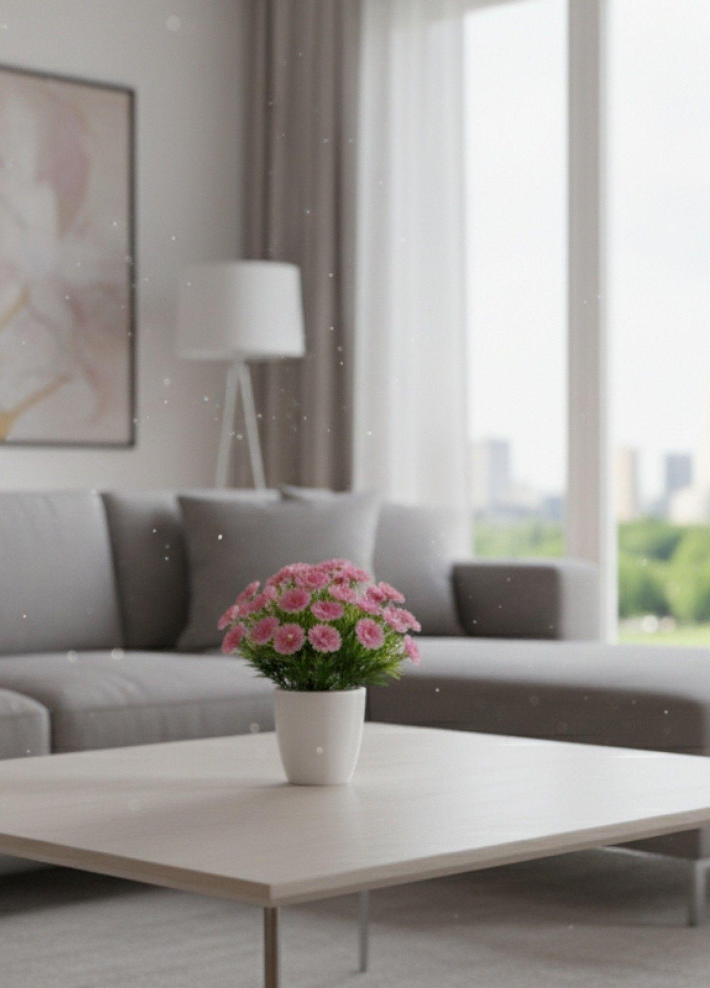 Set 2 Flores Artificiales Adorno Floral Silvestre Hogar Jhn-4