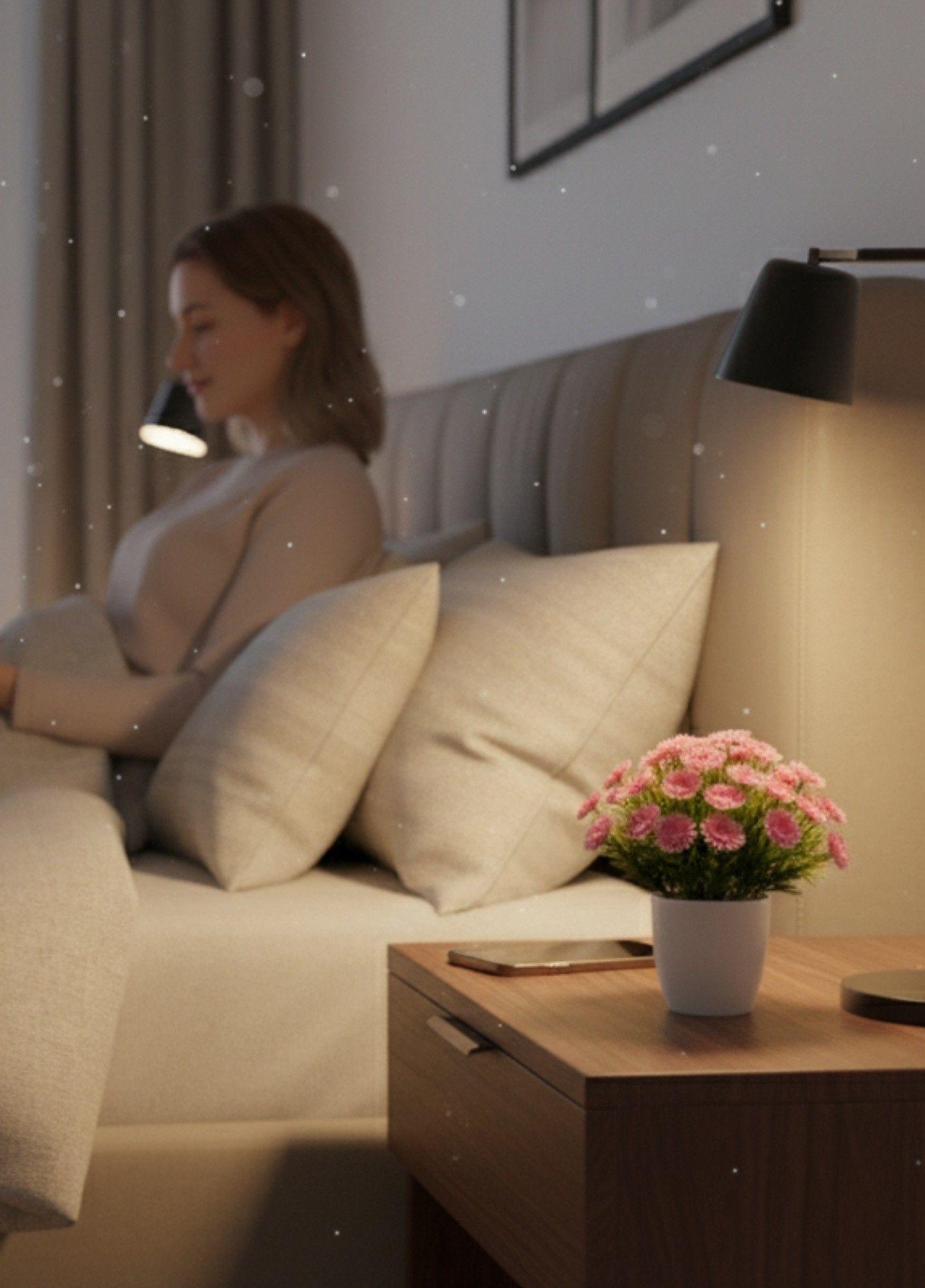 Set 2 Flores Artificiales Adorno Floral Silvestre Hogar Jhn-5