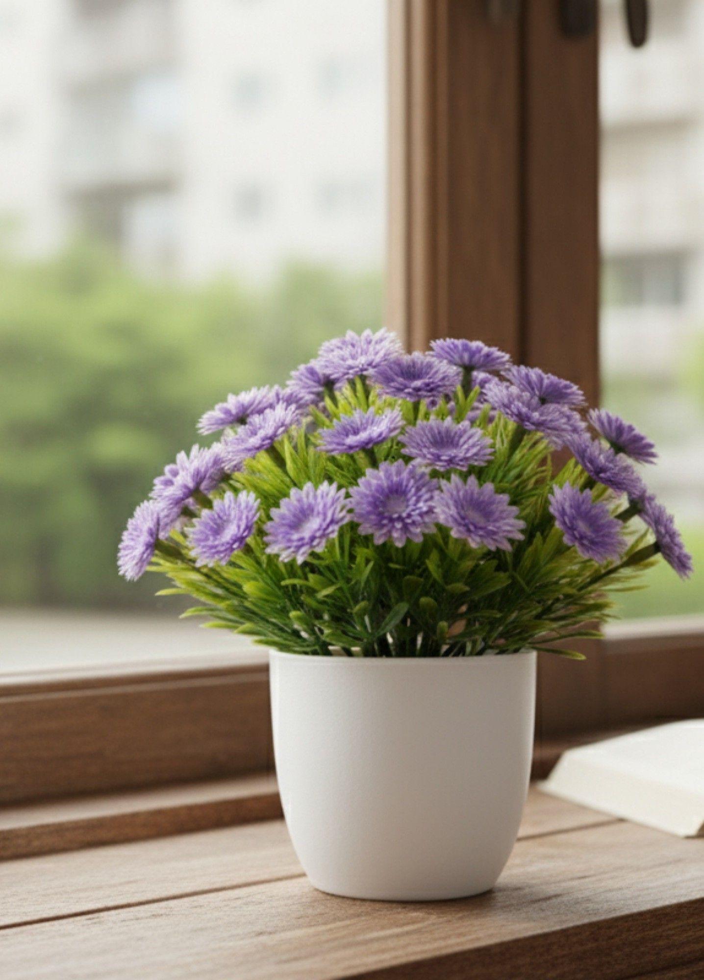 Set 2 Flores Artificiales Adorno Floral Silvestre Hogar Jhn-6