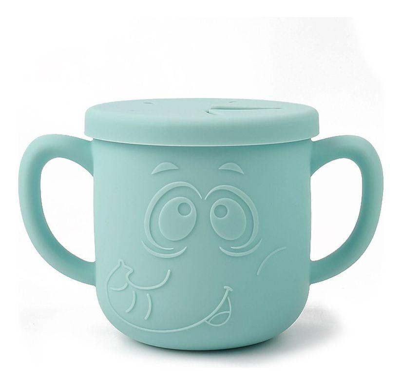 Vaso Taza Pajita Silicona Bebedero Aprendizaje Asa Bebe Lau-0