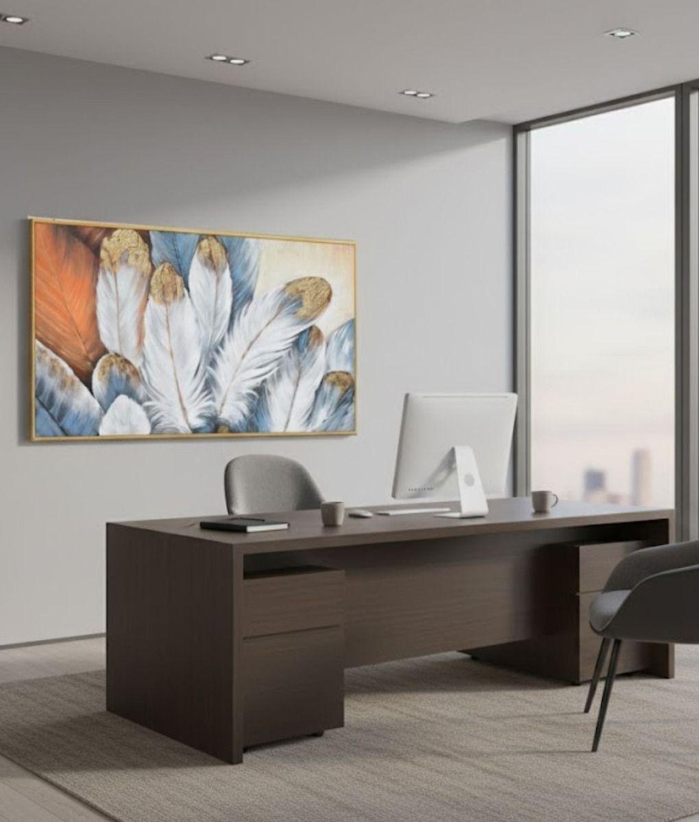 Cuadro Decorativo Plumas Abstractas Adorno Pared Jhn-7