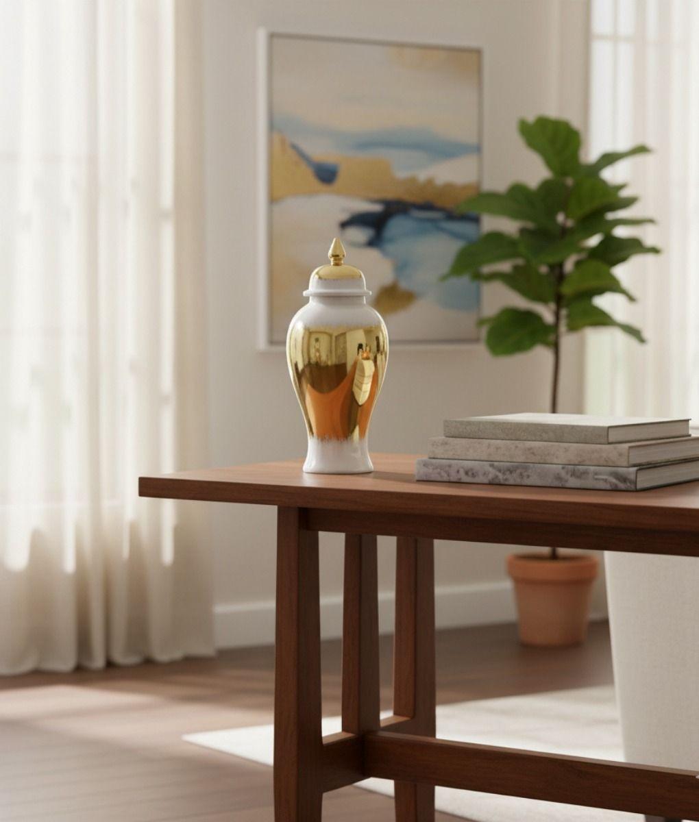 Potiche Decorativo Tapa Estilo Glamour Regencia Lujo Jhn-9