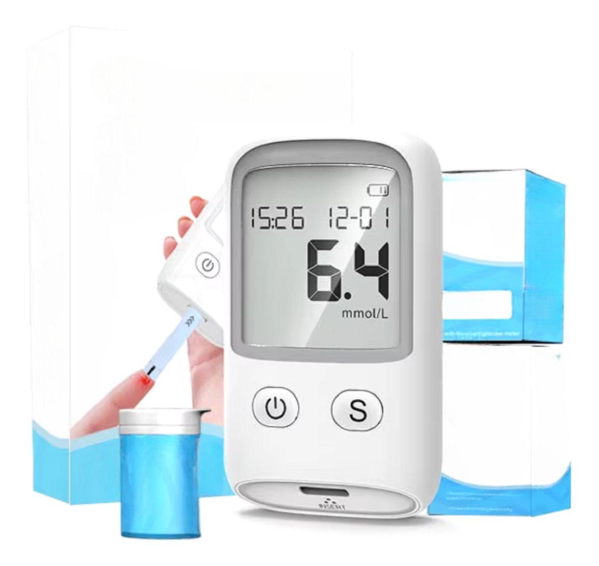 Glucómetro Monitor Portátil Tiras Lancetas Precisa Lau-3