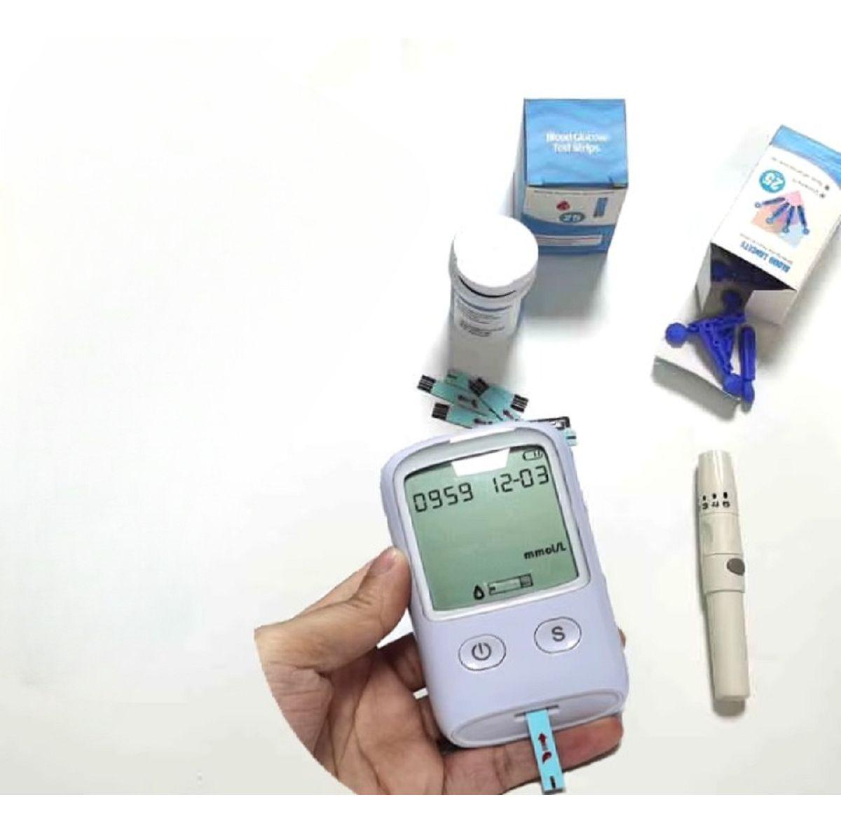 Glucómetro Monitor Portátil Tiras Lancetas Precisa Lau-6