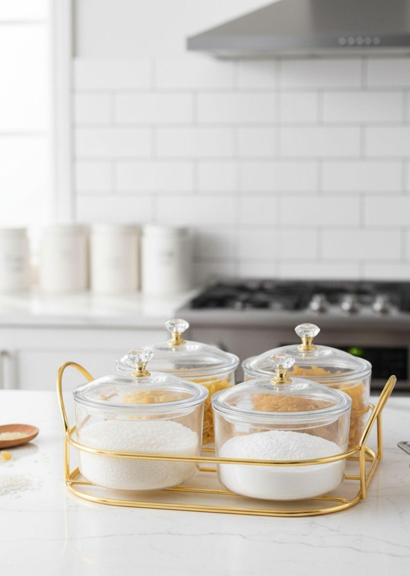 Juego Frasco Decorativo Multifuncional Adorno Moderno Jhn-4