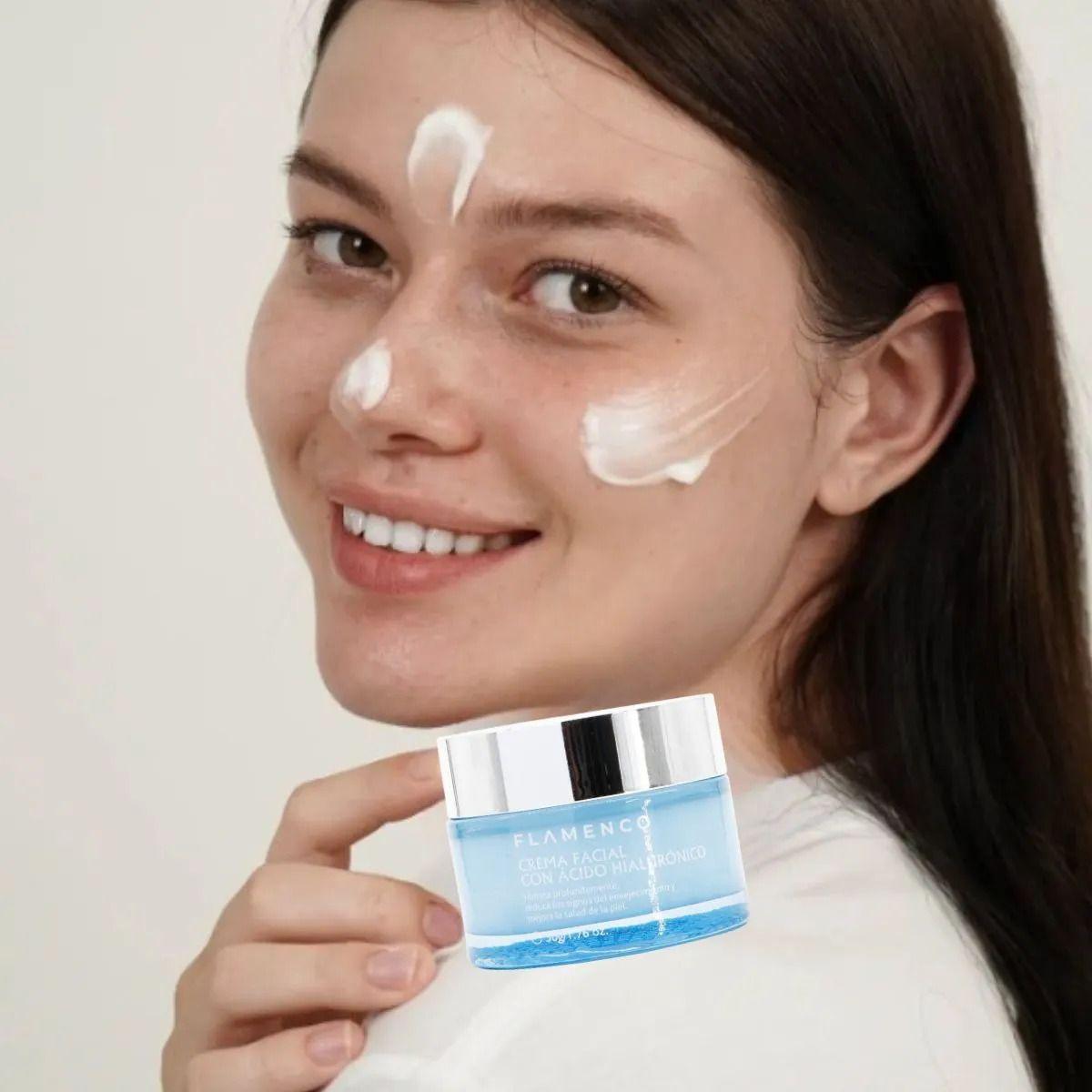 CREMA FACIAL HIDRATANTE CON ACIDO HIALURONICO BELLEZA LAU-8