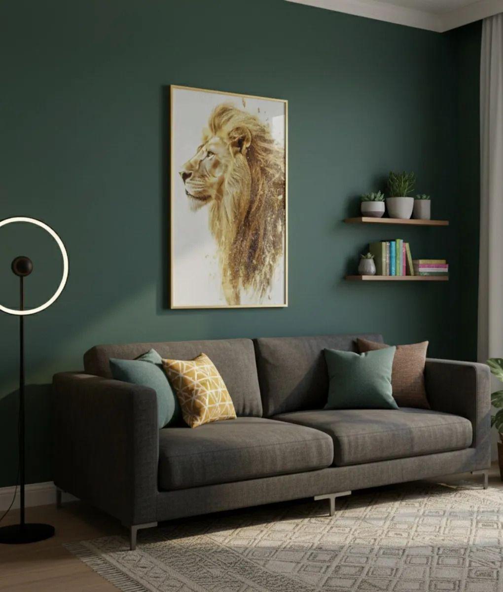 Cuadro Pared Decorativo Moderno León Majestuoso Jhn-8