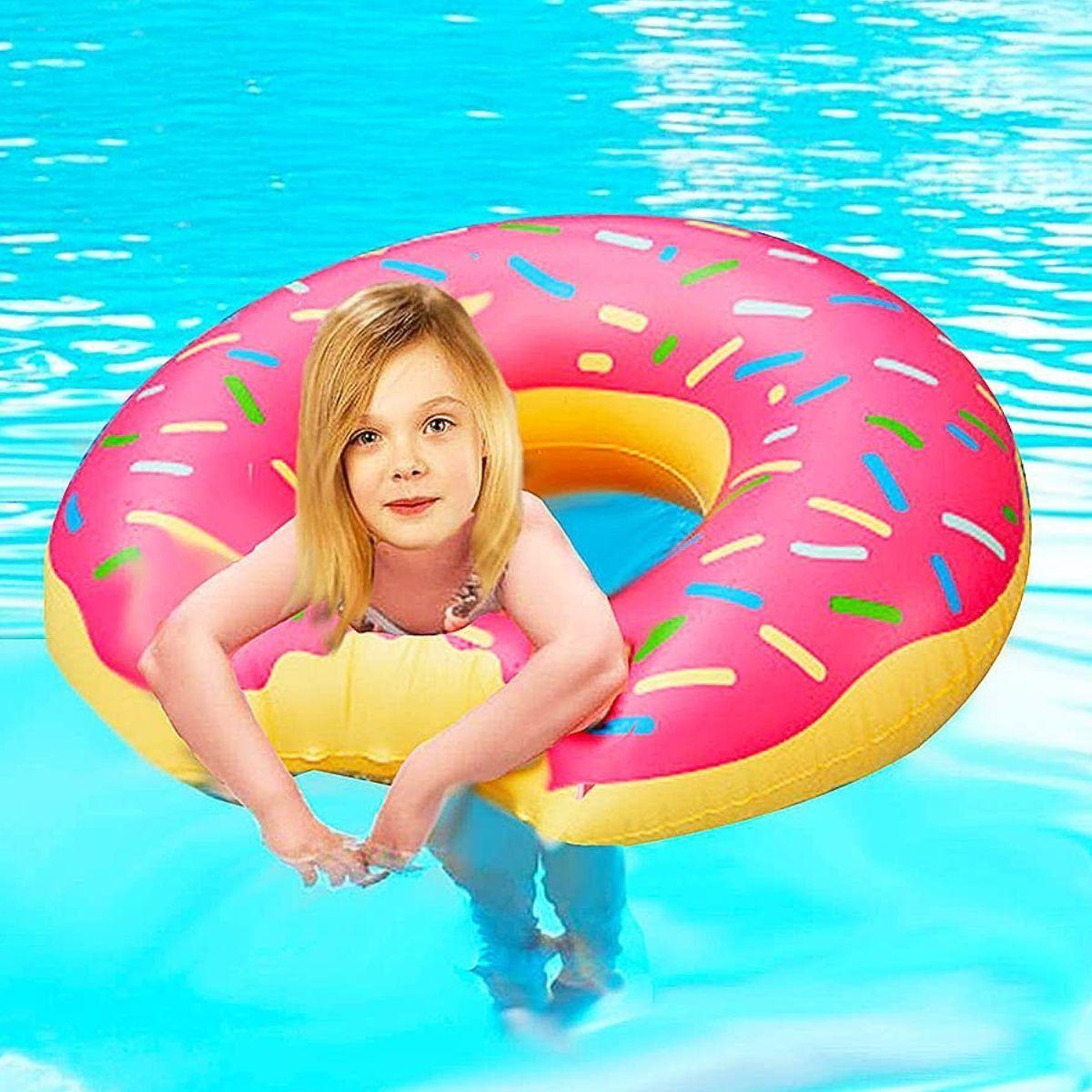 SET 3 FLOTADOR INFLABLE FORMA DONUT PARA PISCINA VERANO LAU-3