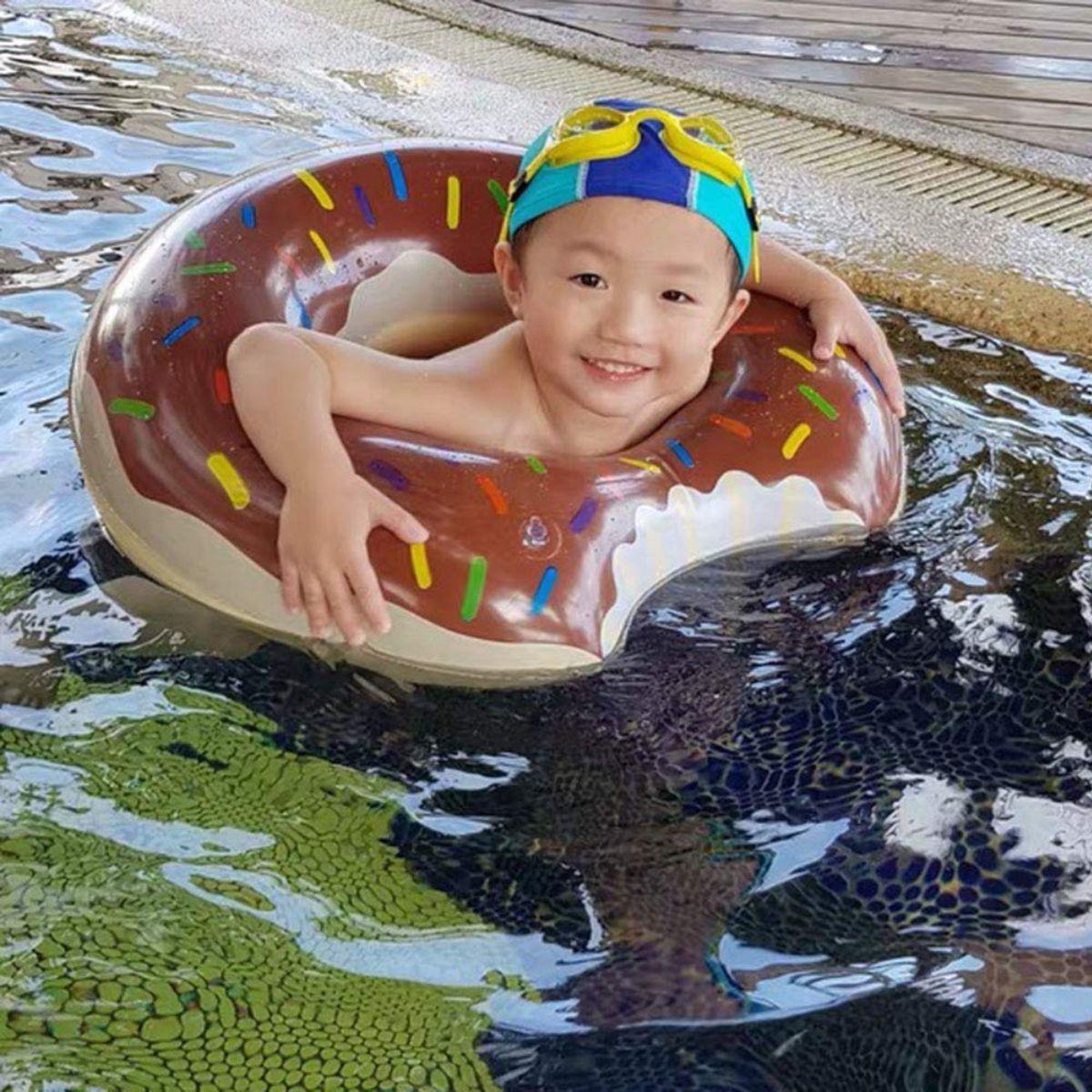 SET 3 FLOTADOR INFLABLE FORMA DONUT PARA PISCINA VERANO LAU-8