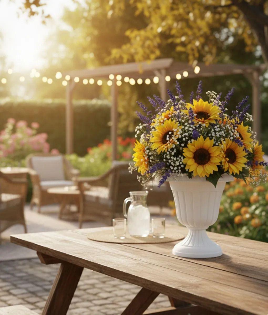 Macetero Estilo Urna Clásica Jardín Botánica Diseño Copa Jhn-6