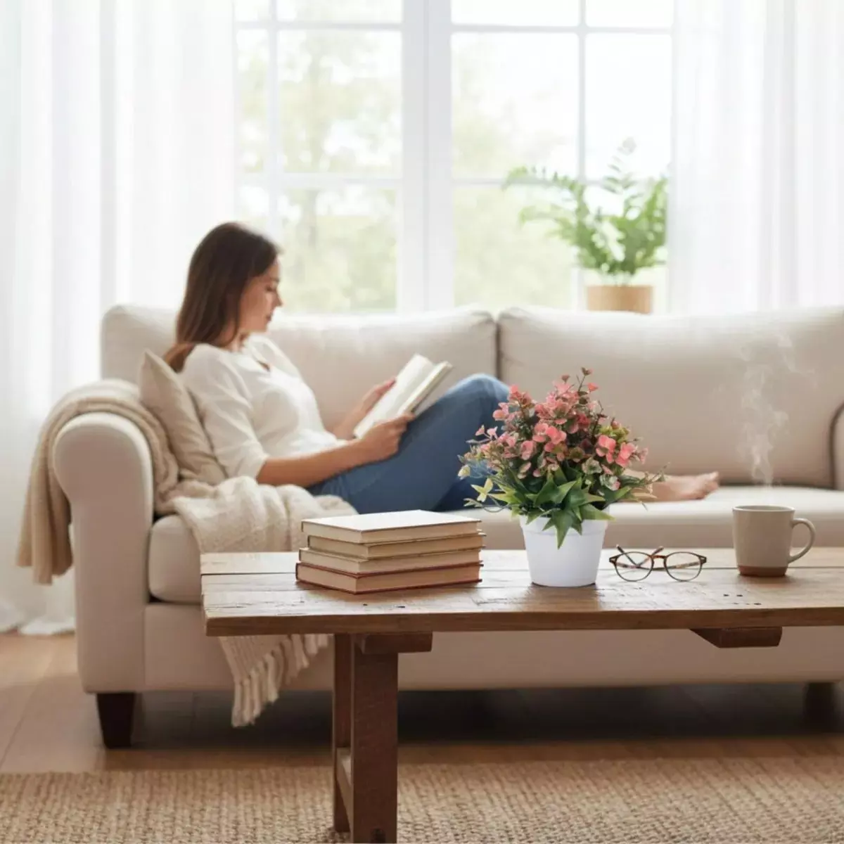 Planta Artificial Elegancia Floral Vegetación Decorativa Jhn-4