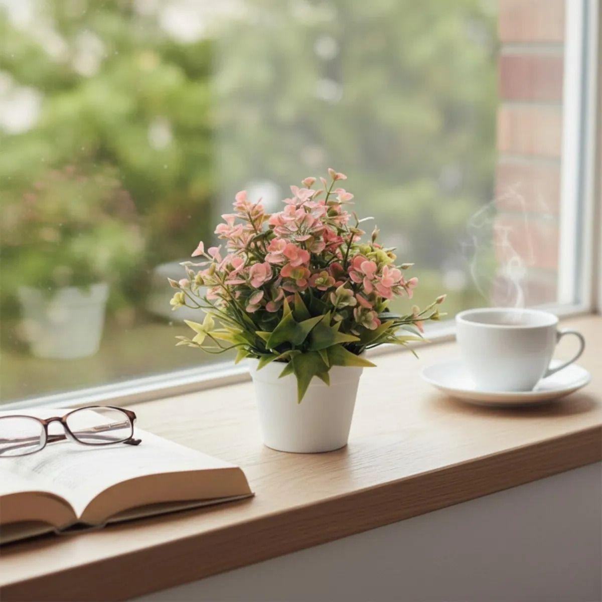 Planta Artificial Elegancia Floral Vegetación Decorativa Jhn-6