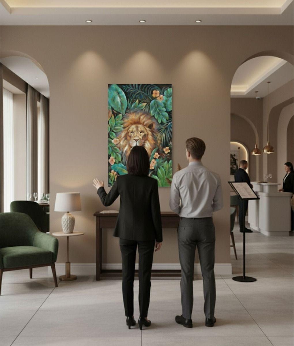 Cuadro Decorativo Adorno Pared León Jungla Hogar Jhn-3